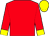 red, yellow cuffs and cap
