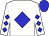 White body, blue diamond, white arms, blue diamonds, blue cap