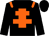 black, orange cross of lorraine, orange epaulets
