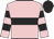 Pink, black hoop, hooped sleeves, black cap