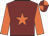 Maroon, orange star and sleeves, quartered cap