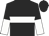 Black, white hoop, halved sleeves