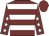 Maroon, white hoops, maroon sleeves, white stars, maroon cap