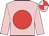 Pink, red disc, quartered cap