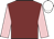 Maroon, pink sleeves, white cap