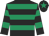 Black & emerald green hoops, emerald green star on cap