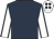 Dark blue, white sleeves, dark blue seams, white cap, dark blue spots