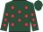 Dark green, red spots, dark green cap