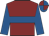 Maroon, royal blue hoop, royal blue sleeves, quartered cap