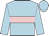 Light blue, pink hoop, light blue sleeves, light blue cap