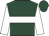 Dark green, white hoop, white sleeves, dark green cap