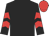 Black, red chevrons on sleeves, red cap