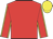 Red, yellow seams on sleeves, yellow cap