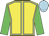 Yellow, Light Blue seams, Lime Green sleeves, Light Blue cap
