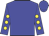 Blue, yellow spots on sleeves, blue cap