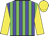 blue, green stripes, yellow sleeves and cap