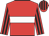Red, white hoop, red and black striped sleeves and cap