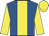 Royal blue, yellow stripe, sleeves and cap