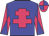 Blue, rose cross of lorraine, rose arms, blue diabolo, rose cap, blue quarters