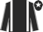 Black body, white braces, black arms, white seams, black cap, white star