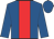 royal blue, red stripe