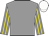 Grey, yellow striped sleeves and cap