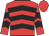 Red, black chevrons, red cap