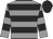 Grey, Black hoops and cap