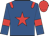 Royal blue, red star, epaulets, armlets and cap