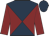 Dark blue and maroon diabolo, maroon sleeves, dark blue cap