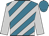 Kingfisher, silver diagonal stripes, silver sleeves, kingfisher cap