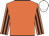 Orange, orange & black striped sleeves, white cap
