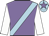 Mauve, light blue sash, white sleeves, light blue cap, mauve star