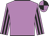 Heliotrope, heliotrope and black striped sleeves, quartered cap