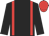 Black, red braces, red cap