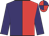 Purple and red (halved), purple sleeves, red and purple quartered cap
