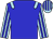 Blue body, light blue epaulets, light blue arms, blue striped, light blue cap, blue striped