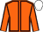 Orange, brown seams, white cap