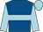 Royal blue, light blue hoop, sleeves and cap