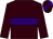 Brown, purple hoop, quartered cap