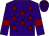 Purple, maroon stars, armlets and stars on cap