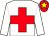 White, red cross, white arms, red cap, yellow star