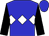 Blue body, white diamond hoop, black arms, blue cap