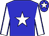 Big-blue body, white star, white arms, big-blue seams, big-blue cap, white star