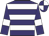 Purple, white hoops and armlets, quartered cap
