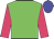 Green body, rose arms, blue cap