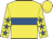 Yellow, royal blue hoop, yellow sleeves, royal blue stars