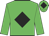 Lime green, black diamond, lime green sleeves and cap, black diamond