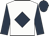 White, dark blue diamond, sleeves and cap
