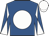 Royal blue, white disc, diabolo on sleeves, white cap